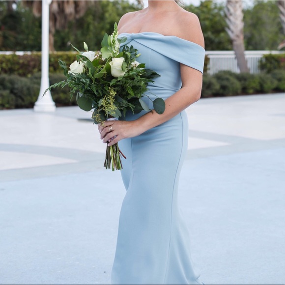 Lovers + Friends Danica Gown, Blue, Size Small Bridesmaids Dress - Picture 2 of 6